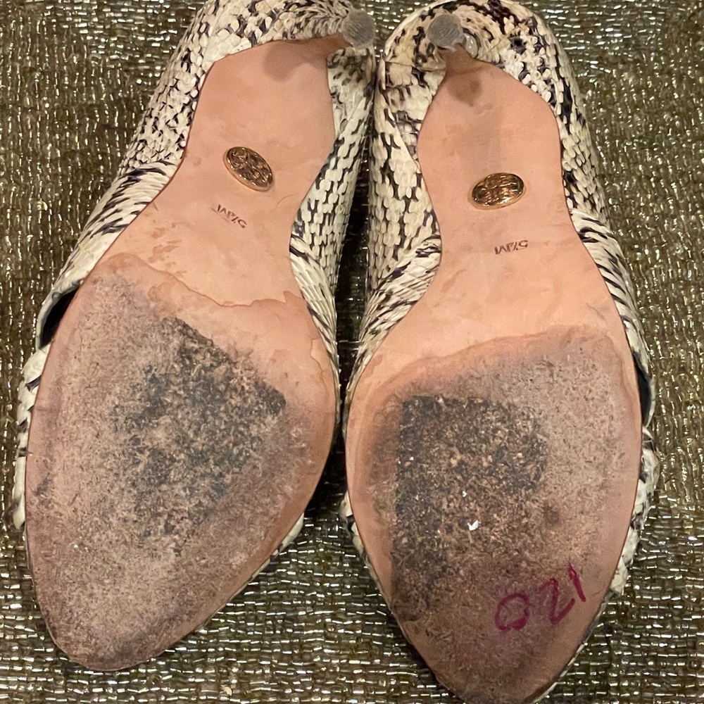 Tory Burch Cream Python Stilettos - image 4